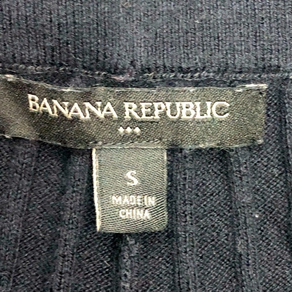 Banana Republic navy blue ribbed knit pants S - Picture 5 of 8